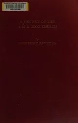 Cover of A history of the A.M.E. Zion Church