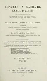 Cover of Travels in Kashmir, Ladak, Iskardo, the countries adjoining the mountain-course of the Indus, and the Himalaya, north of the Panjam