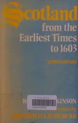 Cover of Scotland from the earliest times to 1603