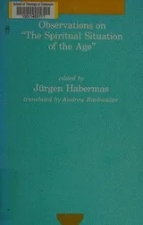 Cover of Observations on "the spiritual situation of the age"