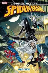 Cover of Marvel action spiderman. mala suerte