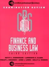 Cover of CPS Examination Review Finance and Business Law