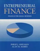 Cover of Entrepreneurial finance