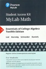 Cover of MyLab Math with Pearson eText -- 24-Month Standalone Access Card -- for Essentials of College Algebra