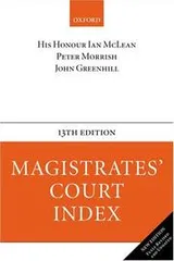 Cover of Magistrates' court index