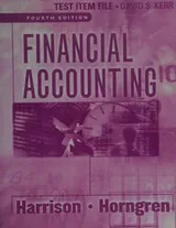 Cover of Test item file [to accompany] financial accounting, fourth edition, Harrison, Horngren