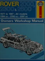 Cover of Rover 2000, 2300 and 2600T 1977-87 Owner's Workshop Manual