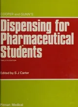 Cover of Cooper and Gunn's dispensing for pharmaceutical students