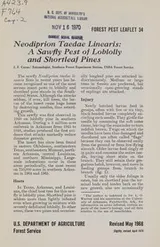 Cover of Neodiprion taedae linearis