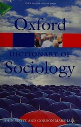 Cover of A dictionary of sociology