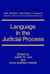 Cover of Language in the Judicial Process