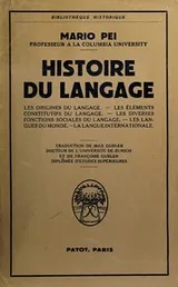 Cover of Histoire du langage