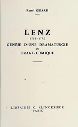 Cover of Lenz, 1751-1792