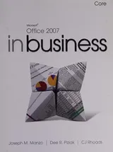 Cover of Microsoft Office Excel 2007 in business, core