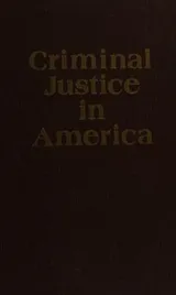 Cover of Probation and criminal justice