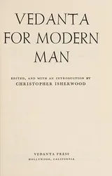 Cover of Vedanta for modern man