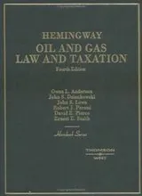 Cover of Hemingway oil and gas law and taxation