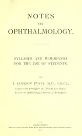 Cover of Notes on ophthalmology