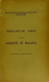 Cover of Surgn.-Lieut.-Col. Lawrie and the parasite of malaria