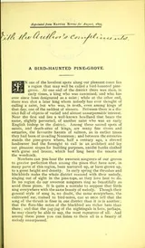 Cover of A bird-haunted pine-grove