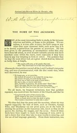 Cover of The home of the jackdaws