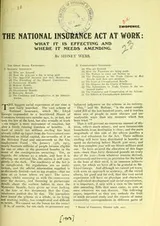 Cover of The National Insurance Act at work