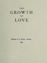 Cover of The growth of love