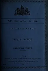 Cover of Specification of Thomas Godfrey