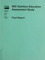 Cover of WIC nutrition education assessment study