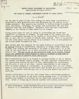 Cover of The place of liberal concentrate feeding to dairy cattle