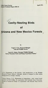 Cover of Cavity-nesting birds of Arizona and New Mexico forests