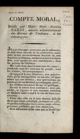 Cover of Compte moral