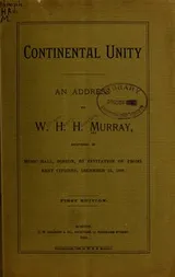 Cover of Continental unity