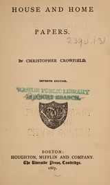 Cover of House and home papers
