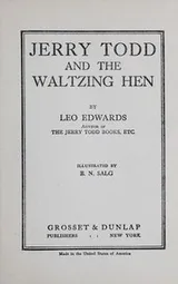 Cover of Jerry Todd and the waltzing hen