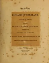 Cover of Memoirs of Richard Cumberland