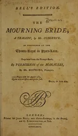 Cover of The mourning bride
