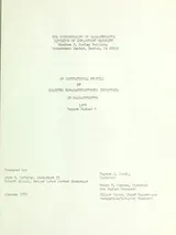 Cover of An occupational profile of selected nonmanufacturing industries in Massachusetts, 1978