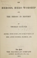Cover of On heroes, hero-worship and the heroic in history