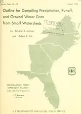 Cover of Outline for compiling precipitation, runoff and ground water data from small watersheds