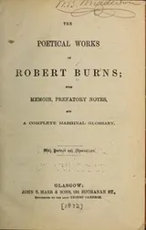 Cover of The poetical works of Robert Burns