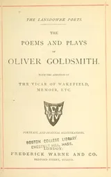 Cover of The poems and plays of Oliver Goldsmith