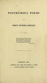 Cover of Posthumous poems of Percy Bysshe Shelley