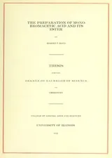 Cover of The preparation of monobromacetic acid and its ester