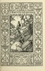 Cover of A report of the truth concerning the last sea-fight of the Revenge