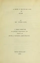 Cover of Survey of the savings banks of Boston