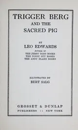 Cover of Trigger Berg and the sacred pig