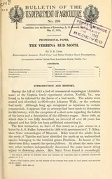 Cover of The verbena bud moth