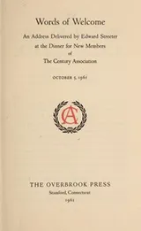 Cover of Words of welcome