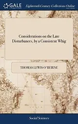 Cover of Considerations on the Late Disturbances, by a Consistent Whig